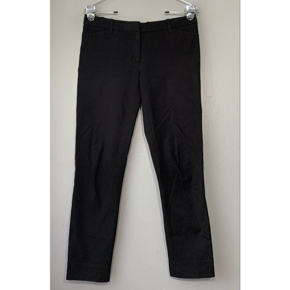 Gap Slim Cropped Pants Women Size 0 0R Black Two Way Stretch Career Office Siren